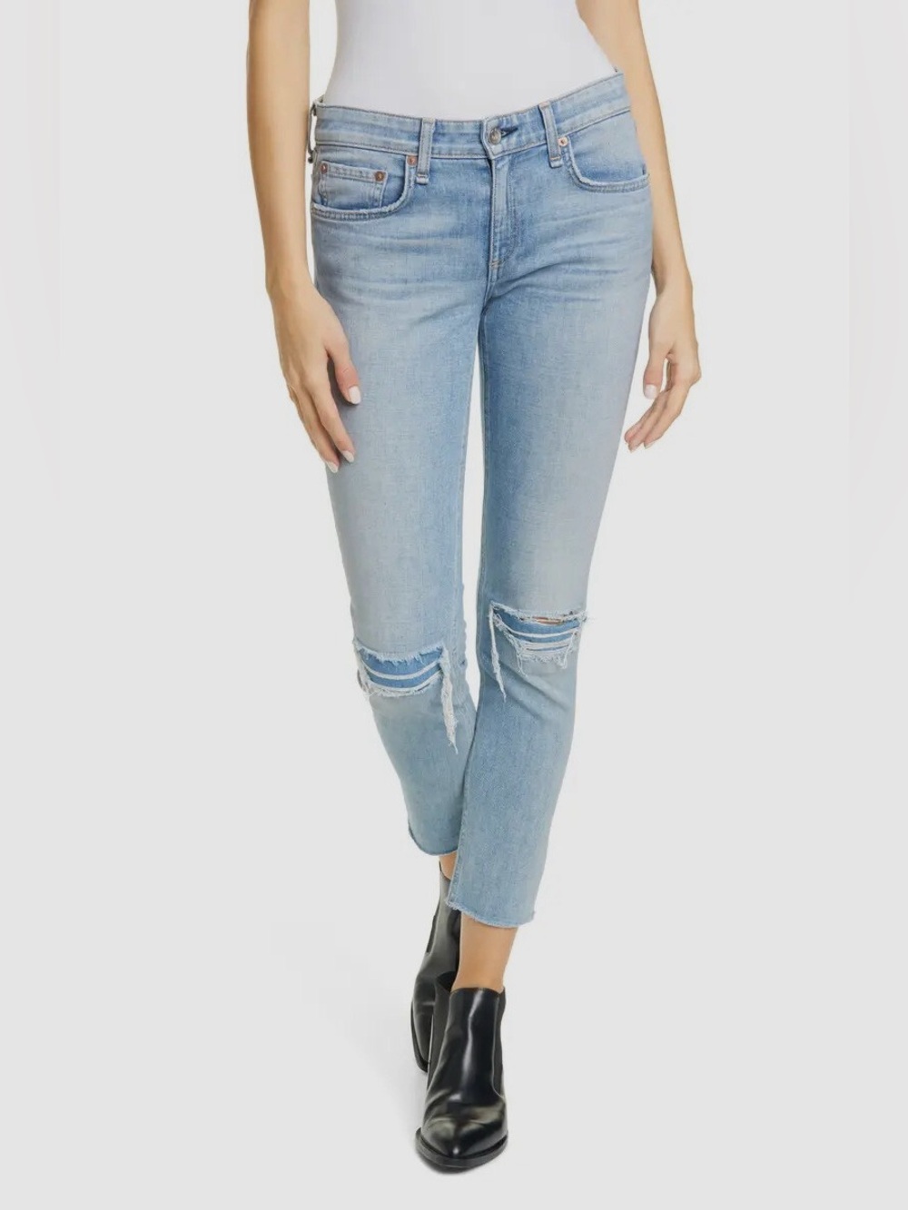rag & bone Light Blue Boyfriend Jeans